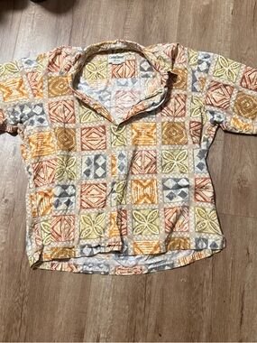 COOKE STREET Vintage Hawaiian Shirt Mens 2XL Classic Patchwork Pattern